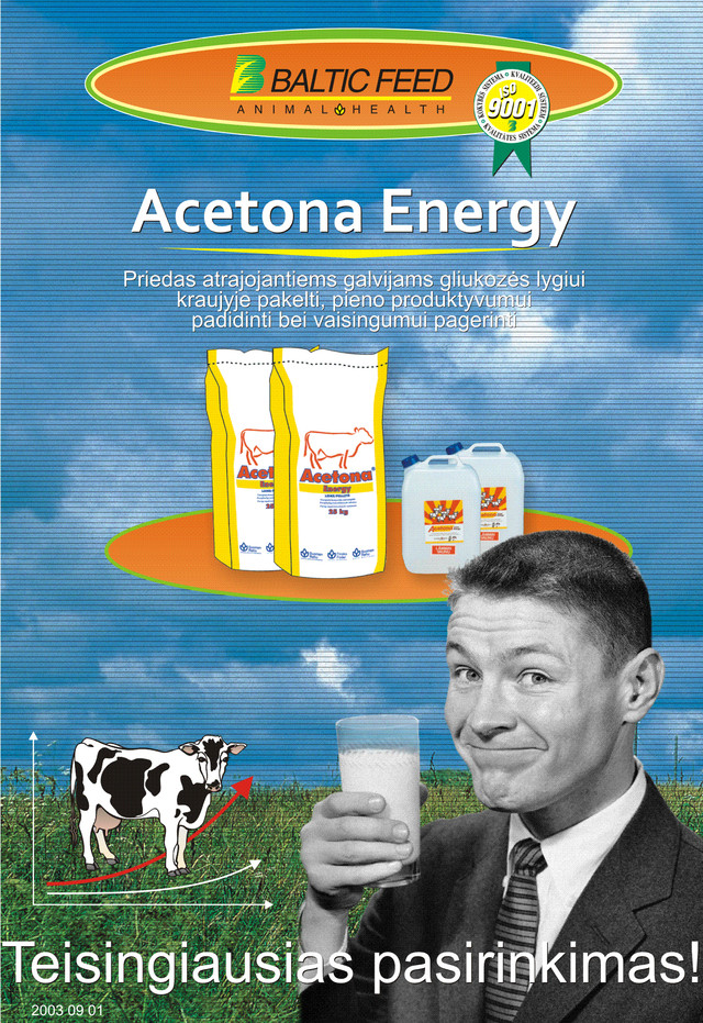 Kodėl bulvės neserga ketoze? Arba kodėl karvėms reikia šerti Acetona Energy?