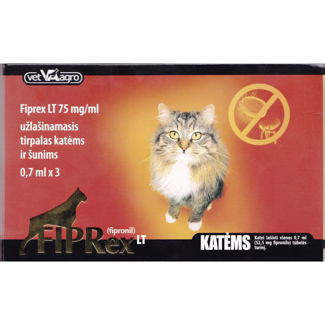 FIPREX antiparazitinis tirpalas katėms 0,7ml 