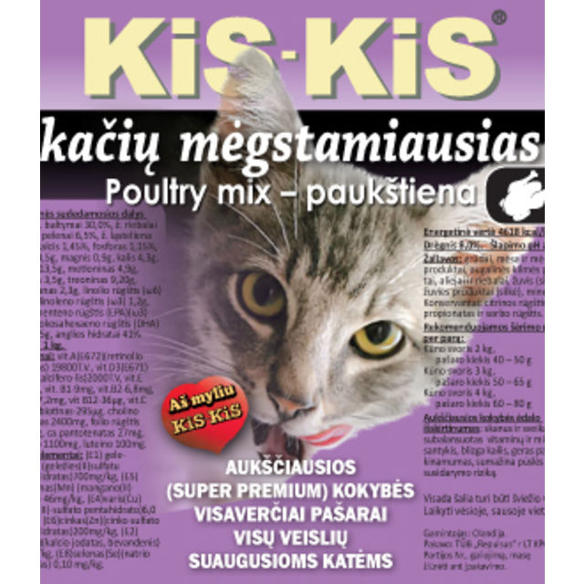 KiS KiS  Poultry Mix  - kačių ėdalas su paukštiena