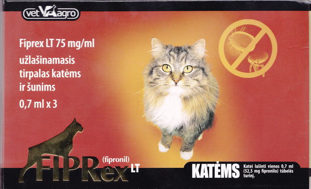 FIPREX antiparazitinis tirpalas katėms 0,7ml 