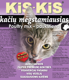 KiS KiS  Poultry Mix  - kačių ėdalas su paukštiena